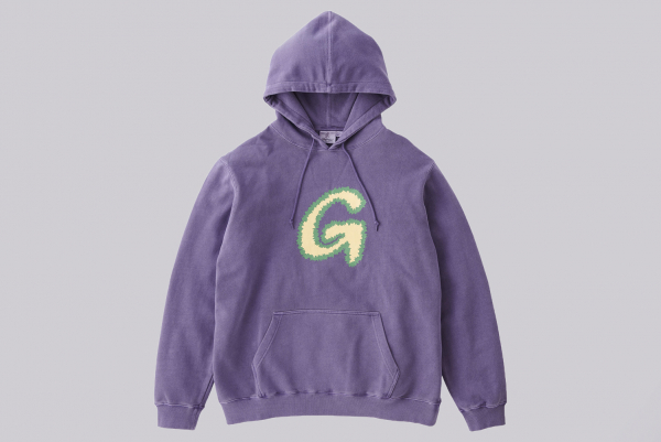 Fuzzy G-Logo Hooded Sweater lila