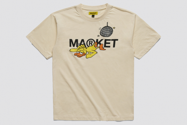 Market Drunk Disco Duck T-Shirt cream