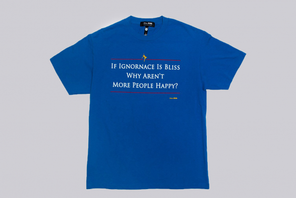 Skim Milk If Ignorance is Bliss T-Shirt blau